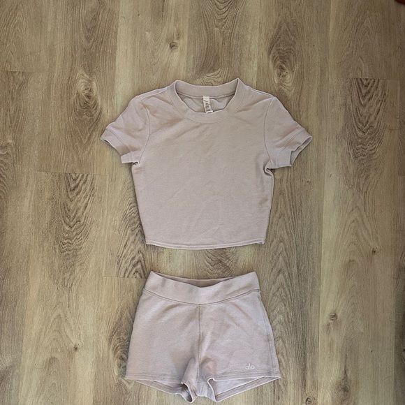 ALO Yoga Other - ALO Yoga Taupe Waffle Knit Top
